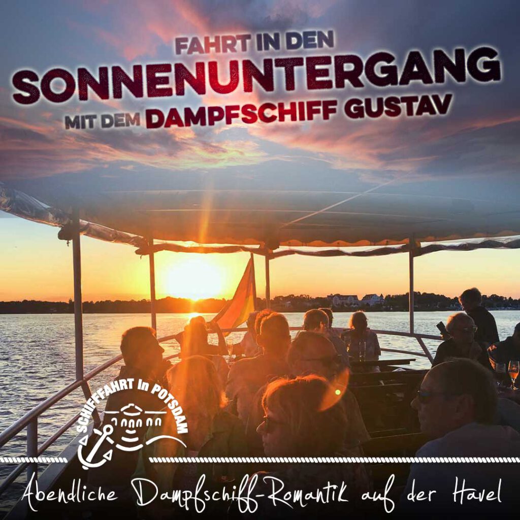 Abendliche Dampfschiff-Romantik auf der Havel mit dem nostalgischen Dampfer “GUSTAV”